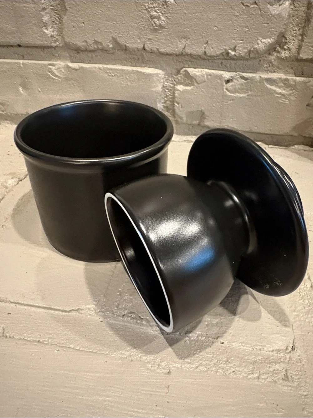 Butter Bell Crock by L. Tremain French Ceramic Butter Keeper, Matte Black